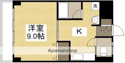 グランドール新福 405｜岡山県岡山市南区新福１丁目(賃貸マンション1K・4階・31.94㎡)の写真 その2