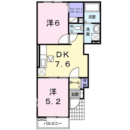 ベントルナータ　Ａ 101 ｜ 岡山県岡山市北区御津宇垣（賃貸アパート2DK・1階・42.98㎡） その2