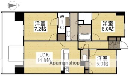 ロイヤルガーデン大元駅前 1005｜岡山県岡山市北区大元駅前(賃貸マンション3LDK・10階・73.50㎡)の写真 その2