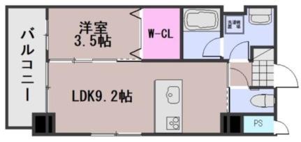 岡山県岡山市北区春日町(賃貸マンション1LDK・6階・32.62㎡)の写真 その2