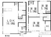 岡山市北区番町１丁目 2階建 築3年のイメージ