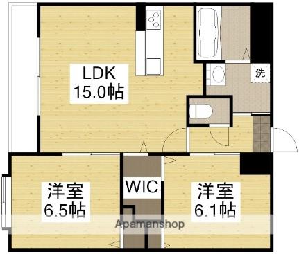 ベンビレッジ平田西公園 403｜岡山県岡山市北区平田(賃貸マンション2LDK・4階・63.34㎡)の写真 その2