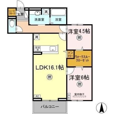 アルモ　ギオーネ 306｜岡山県岡山市北区平田(賃貸アパート2LDK・3階・66.76㎡)の写真 その2