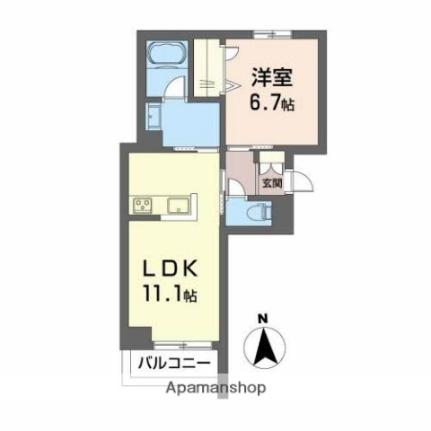 ブルームステージ 303｜岡山県岡山市南区当新田(賃貸マンション1LDK・3階・43.49㎡)の写真 その2