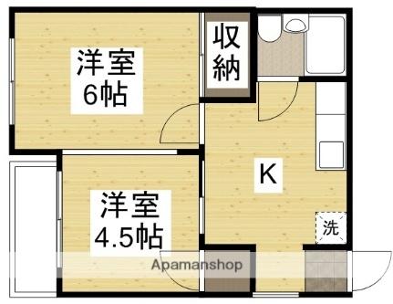 シティコーポ 402｜岡山県岡山市北区清輝橋４丁目(賃貸マンション2K・4階・35.00㎡)の写真 その2