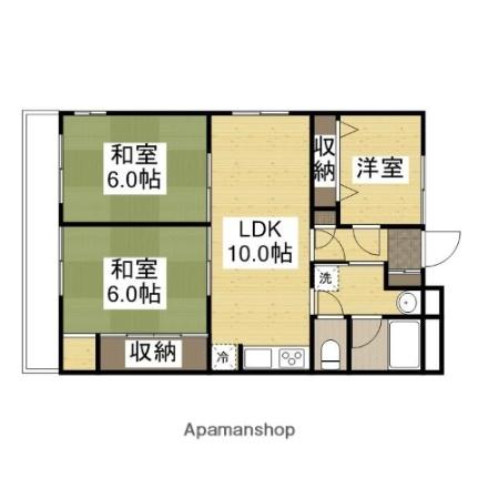 ふぁみーゆ旭川 906 ｜ 岡山県岡山市北区京橋町（賃貸マンション3LDK・9階・52.80㎡） その2