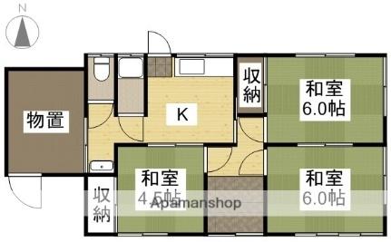 岡山県岡山市南区泉田１丁目(賃貸一戸建3K・1階・49.68㎡)の写真 その2