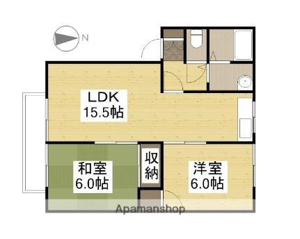 岡山県岡山市南区古新田(賃貸アパート2LDK・1階・59.20㎡)の写真 その2