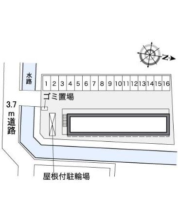 レオパレスＣｌｅａｎＲｉｖｅｒ 107 ｜ 岡山県岡山市北区津高（賃貸アパート1K・1階・20.28㎡） その18