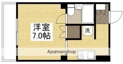 ノーブルハイツ鹿田 501｜岡山県岡山市北区鹿田町１丁目(賃貸マンション1R・5階・19.00㎡)の写真 その2