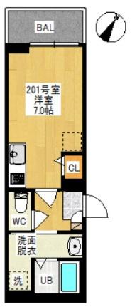 岡山県岡山市北区津島笹が瀬（賃貸アパート1R・2階・21.29㎡） その2