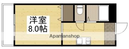 ワタナベマンション 303｜岡山県岡山市北区今８丁目(賃貸マンション1K・3階・26.32㎡)の写真 その2