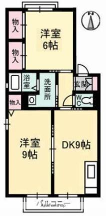 岡山県岡山市北区白石西新町(賃貸アパート2DK・1階・56.66㎡)の写真 その2