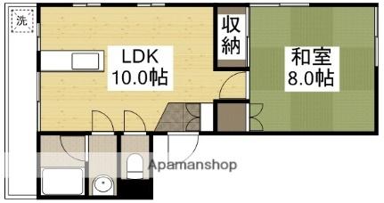 岡山県岡山市北区白石(賃貸マンション1LDK・4階・33.60㎡)の写真 その2