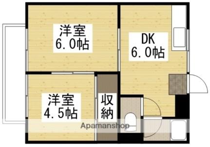 コーポ操扇山 1-2｜岡山県岡山市中区原尾島４丁目(賃貸アパート2DK・1階・34.65㎡)の写真 その2