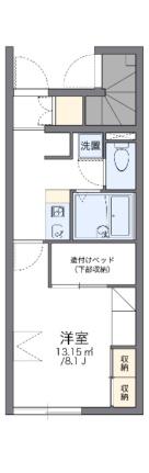 レオパレスアロハＣ 106｜岡山県岡山市中区今在家(賃貸アパート1K・1階・23.61㎡)の写真 その2