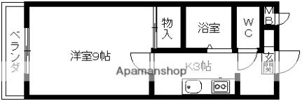 岡山県岡山市北区津島本町(賃貸マンション1K・1階・25.20㎡)の写真 その2