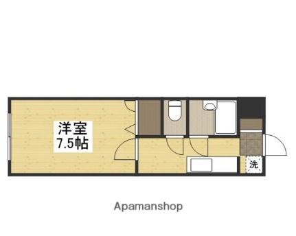 岡山県岡山市北区田中(賃貸マンション1K・1階・27.10㎡)の写真 その2