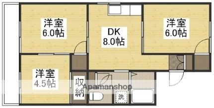 岡山県岡山市中区中井３丁目(賃貸アパート3DK・2階・50.50㎡)の写真 その2