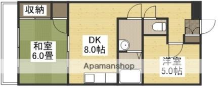 岡山県岡山市中区赤田(賃貸マンション2DK・1階・52.60㎡)の写真 その2