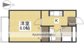 フォレスト堀南　Ｂ 206 ｜ 岡山県倉敷市堀南（賃貸アパート1K・2階・26.49㎡） その2