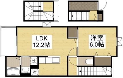 エル　ヴィータ　倉敷・Ａ 303｜岡山県倉敷市中島(賃貸アパート1LDK・3階・53.34㎡)の写真 その2