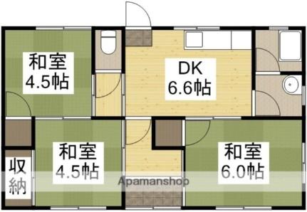 武内様借家　Ｂ 1｜岡山県倉敷市白楽町(賃貸一戸建3DK・1階・46.37㎡)の写真 その2