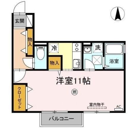 岡山県岡山市中区関（賃貸アパート1K・2階・35.90㎡） その2