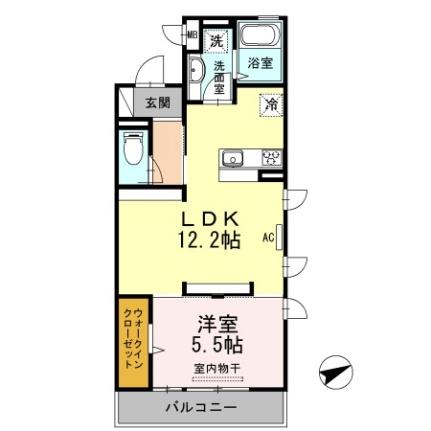 グラン　シイズ 301｜岡山県倉敷市老松町１丁目(賃貸アパート1LDK・3階・42.97㎡)の写真 その2