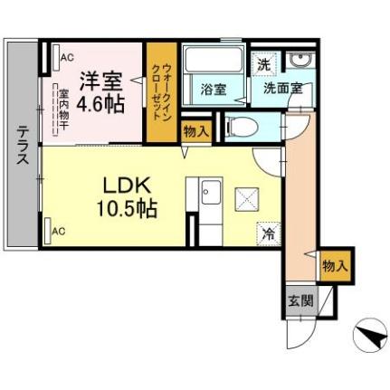 ＭII 102｜岡山県倉敷市石見町(賃貸アパート1LDK・1階・43.07㎡)の写真 その2