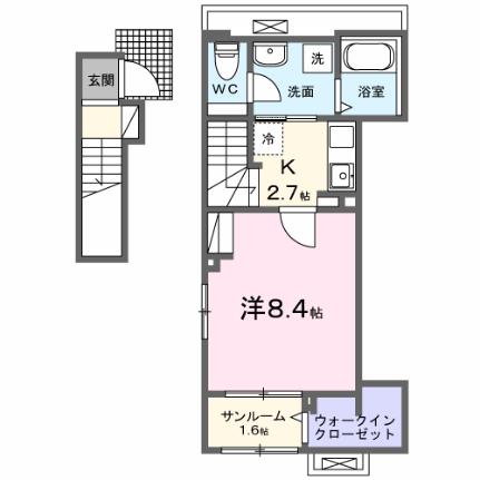 ニューファインシティ 205｜岡山県総社市中央３丁目(賃貸アパート1K・2階・36.33㎡)の写真 その2