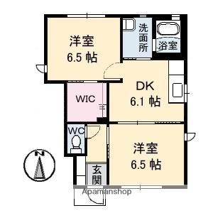 岡山県倉敷市大島(賃貸アパート2DK・1階・46.68㎡)の写真 その2