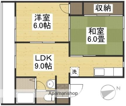 コーポＴ＆Ｓ 102｜岡山県岡山市南区藤田(賃貸アパート2DK・1階・46.74㎡)の写真 その2