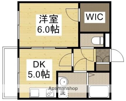 岡山県倉敷市上東(賃貸アパート1DK・1階・34.20㎡)の写真 その2