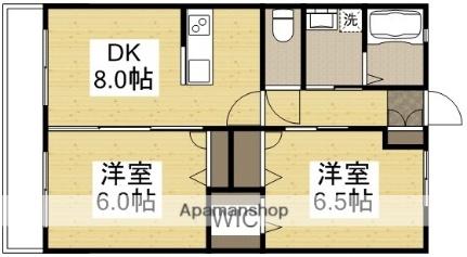 岡山県倉敷市上東(賃貸アパート2DK・2階・47.77㎡)の写真 その2