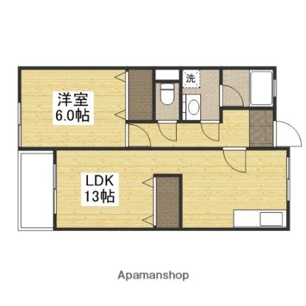 小倉ビル 501｜岡山県岡山市中区赤田(賃貸マンション1LDK・5階・49.00㎡)の写真 その2