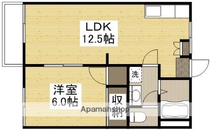 ラフィネヴィラ大福　伍番館 202｜岡山県岡山市南区大福(賃貸アパート1LDK・2階・35.51㎡)の写真 その2