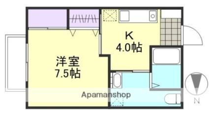 みのりII 208｜岡山県倉敷市中島(賃貸アパート1K・2階・31.05㎡)の写真 その2