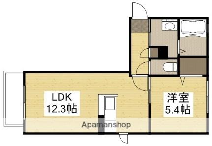 プランタン 101｜岡山県倉敷市川入(賃貸アパート1LDK・1階・40.41㎡)の写真 その2