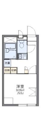 レオパレスウエストコート 206｜岡山県倉敷市連島町鶴新田(賃貸アパート1K・2階・19.96㎡)の写真 その2