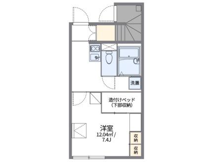 レオパレスさくらやII 103｜岡山県総社市中原(賃貸アパート1K・1階・23.27㎡)の写真 その2