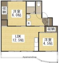 岡山県玉野市後閑（賃貸マンション2LDK・5階・53.08㎡） その2