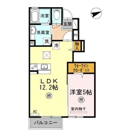 フレブラースIII 103｜岡山県倉敷市連島町西之浦(賃貸アパート1LDK・1階・42.54㎡)の写真 その2