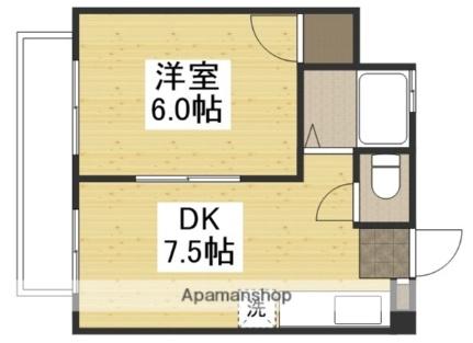 倉敷イーストコーポ 405｜岡山県倉敷市松島(賃貸マンション1DK・4階・32.29㎡)の写真 その2