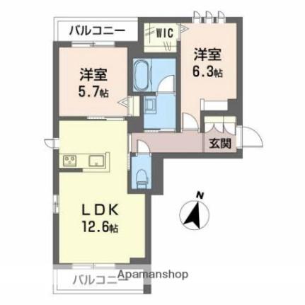 サリーナ（ＢＥＬＳ認証・ＺＥＨ） 203 ｜ 岡山県倉敷市児島下の町９丁目（賃貸マンション2LDK・2階・56.72㎡） その2