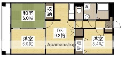 岡山県倉敷市水江(賃貸マンション3DK・3階・62.28㎡)の写真 その2