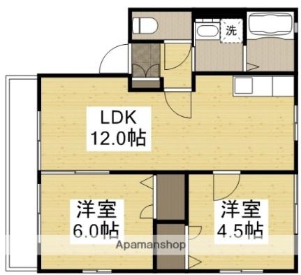 岡山県倉敷市玉島乙島(賃貸アパート2LDK・2階・49.85㎡)の写真 その2