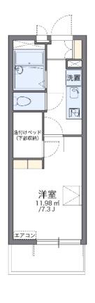 レオパレスレクエルド大町III 201｜岡山県倉敷市中庄(賃貸マンション1K・2階・20.81㎡)の写真 その2