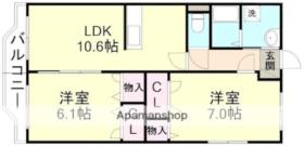 岡山県倉敷市玉島爪崎（賃貸マンション2LDK・2階・55.86㎡） その2