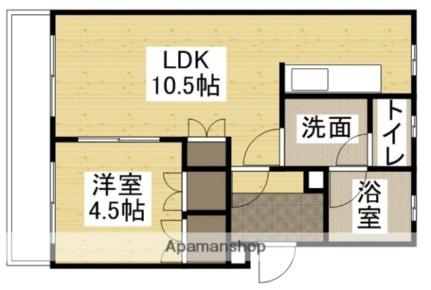 岡山県倉敷市二子(賃貸マンション1LDK・1階・40.00㎡)の写真 その2